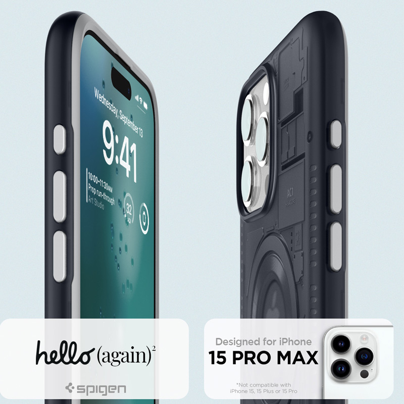 Case Spigen Classic C1 MagFit iPhone 15 Pro Max 6.7 Inch 2023 - Graphite 6