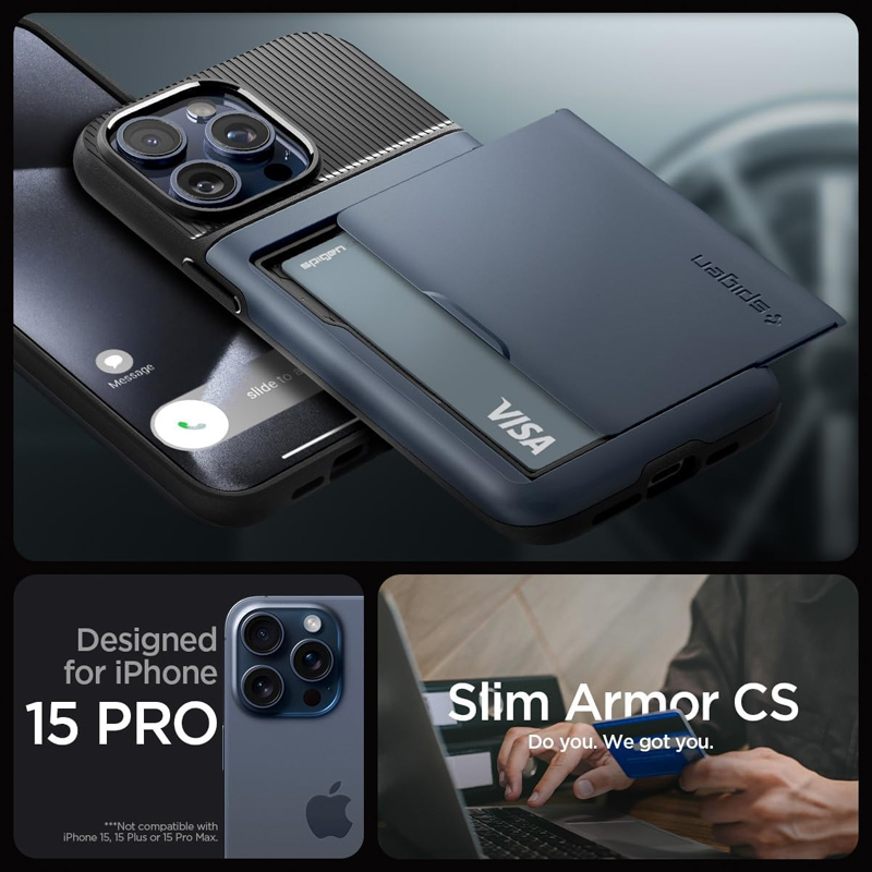 Case Spigen Slim Amore CS iPhone 15 Pro Max 6.7 Inch 2023 - Metal Slate 1 case spigen thin fit iphone 15 pro 6 inch 2023 metal slate 01