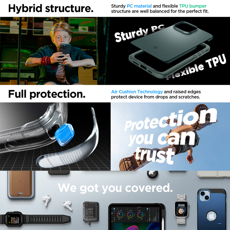 Case Spigen Thin Fit iPhone 15 Pro Max 6.7 Inch 2023 - Metal Slate 2