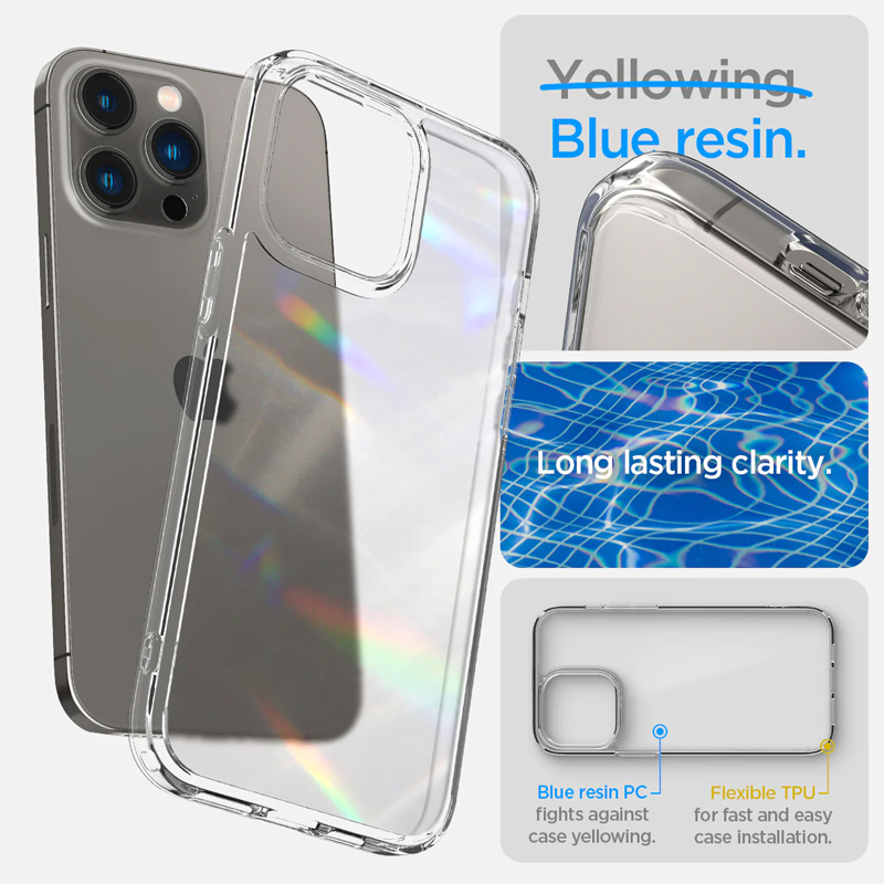 Case Spigen Iphone 14 Pro Max Ultra Hybrid Crystal Clear 3 op lung iphone 14 promax spigen ultra hybrid crystal clear 03