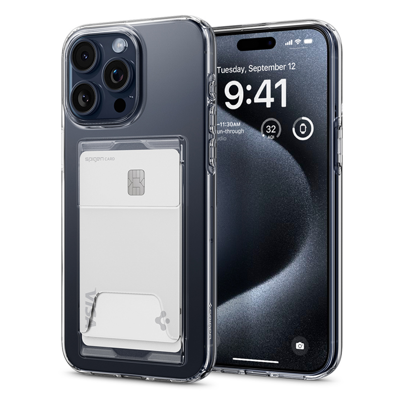 Case Spigen Crystal Slot iPhone 15 Pro Max 6.7 Inch 2023 - Crystal Clear 1 Spigen Crystal Slot