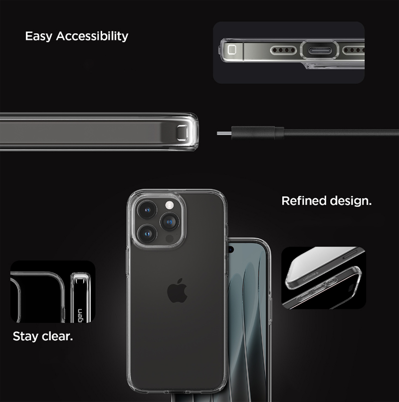 Case Spigen Liquid Crystal iPhone 15 Pro 6.1 Inch 2023 - Crystal Clear 3 Sigen Liquid Crystal