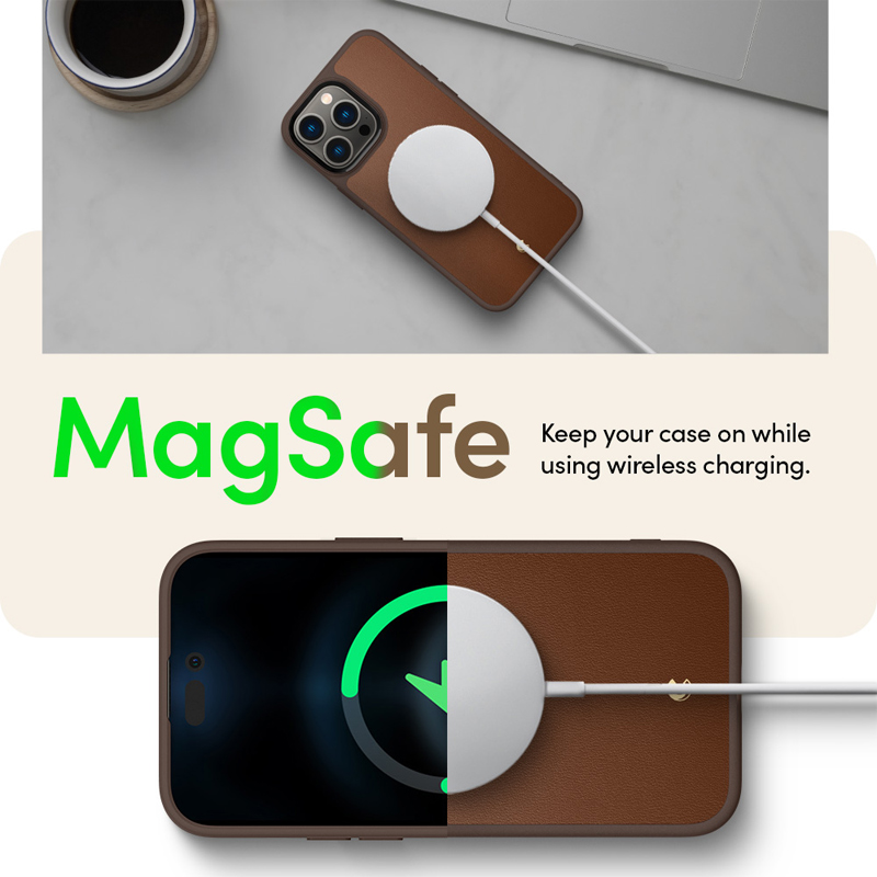 Case Spigen Iphone 14 Pro Max Cyrill Kajuk Mag Brown 4 op lung spigen cyrill iphone 14 pro max kajuk mag magsafe brown 04