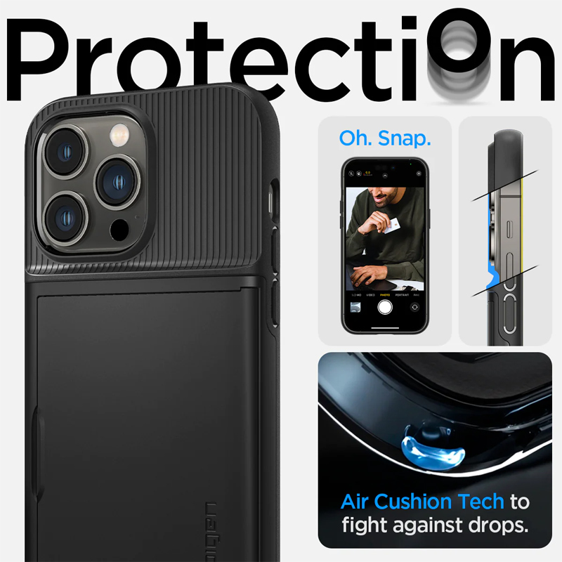 Case Spigen Iphone 14 Pro Max Slim Armor Cs Black 4 op lung spigen iphone 14 pro max slim armor cs black 04