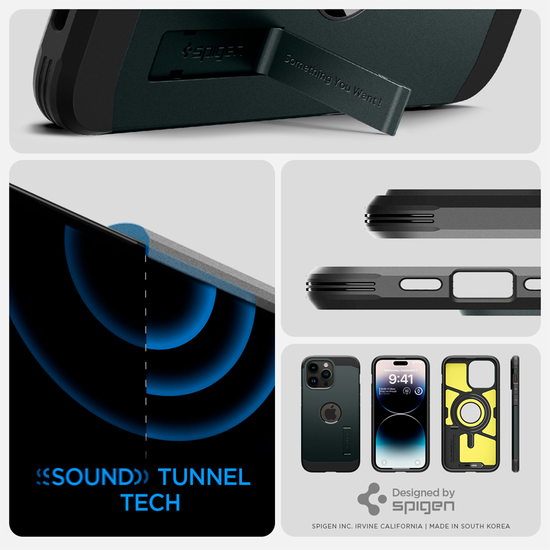 Case Spigen Iphone 14 Pro Max Tough Armor Magfit Abyss Green 6 op lung spigen iphone 14 pro max tough armor magfit magsafe abyss green 06