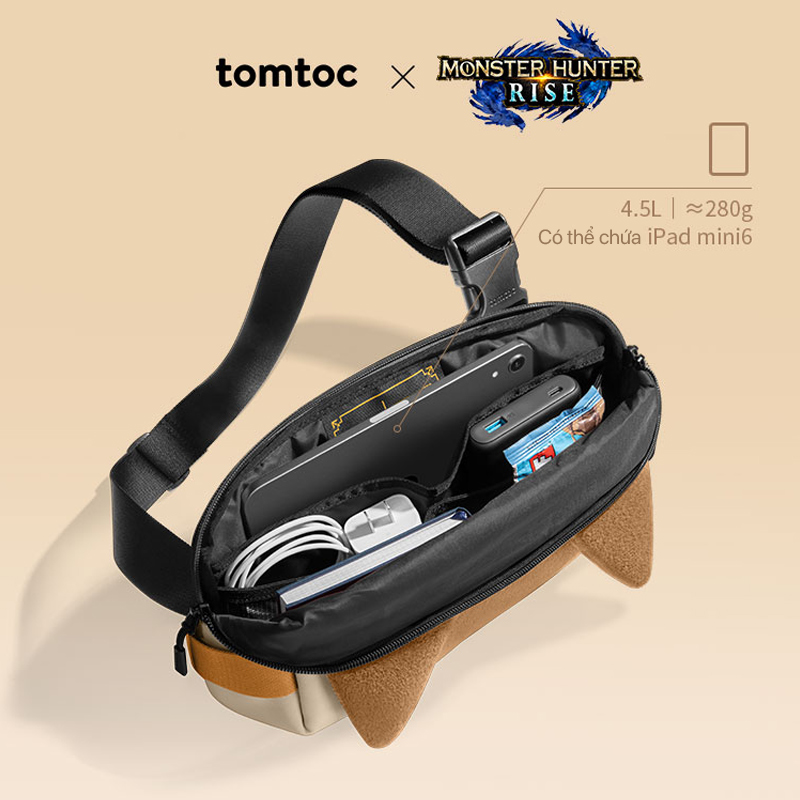 Túi Đeo Chéo Tomtoc X Monster Hunter Palico EDC Sling Bag 4L Minimalist - H02A4S2 4 Tomtoc X Monster Hunter Palico EDC Sling Bag 4L Minimalist - H02A4S2