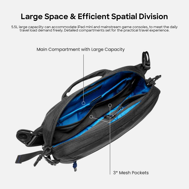 Túi Đeo Chéo Tomtoc (USA) Wander-T26 Steam Deck Daily Sling - Black (T26S1D1) 7 tui deo cheo tomtoc wander t26 steam deck daily sling black 04