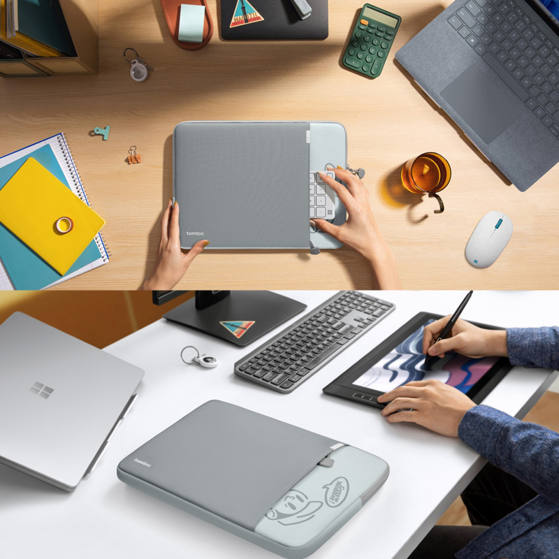 Túi Chống Sốc Tomtoc (USA) Defender MacBook Air/Pro 13 Inch - Blue (A13C2B1GC) 2 tui tomtoc defender macbook air pro 13 blue 02