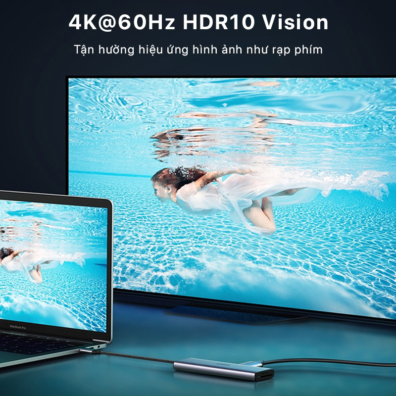 UGREEN - 4K 60Hz HDMI + 3XUSB3.0 + Card Reader USB-C Multifunction Adapter CM511 1 ugreen 4k 60hz hdmi 3xusb3.0 card reader usb type c 02