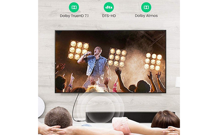 Cáp xuất hình cho PS5 Ugreen HDMI 2.1 Ultra HD 8K@60Hz, 4K@120Hz Cable 3M 80602 1 Cáp HDMI 2.1 Ugreen (80602) Ultra HD hỗ trợ 8K@60Hz