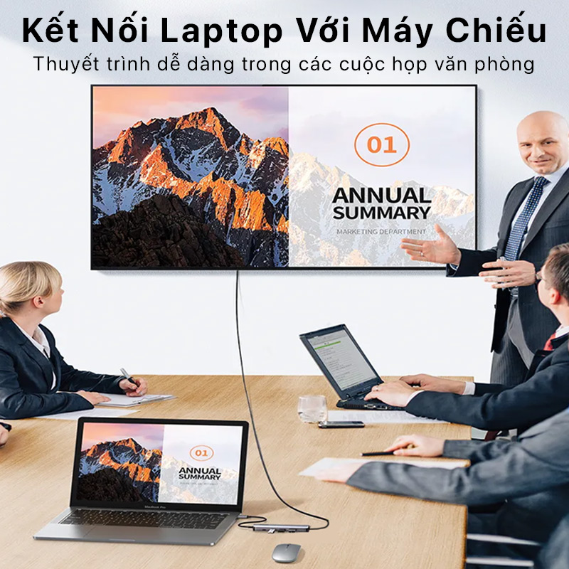 Ugreen USB-C To 3 USB A + 3.5MM Audio+ 4K HDMI CM478 3 Hub chuyển đổi Ugreen 5 trong 1 CM478