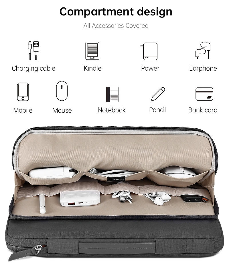 WIWU - TUI CHONG SOC ORA LAPTOP SLEEVE MB PRO 16.2" - BLACK 4 Túi chống sốc Wiwu Ora Laptop Sleeve cho Macbook Pro 16 inch