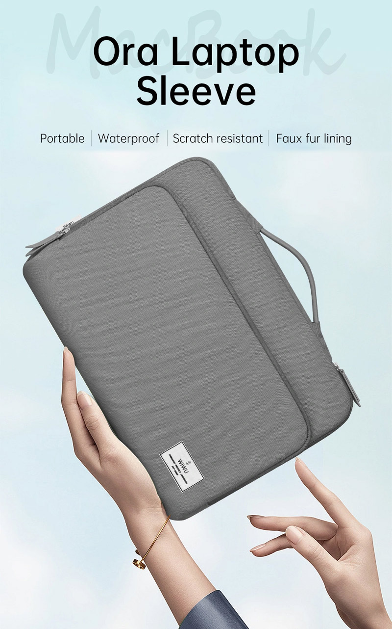 WIWU - TUI CHONG SOC ORA LAPTOP SLEEVE MB PRO 16.2" - BLACK 1 Túi chống sốc Wiwu Ora Laptop Sleeve cho Macbook Pro 16 inch