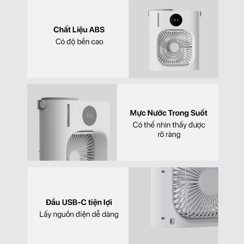 Xiaomi - Quạt Hộp Phun Sương Xiaoda CL08 10 quat hop phun suong xiaoda cl08 10
