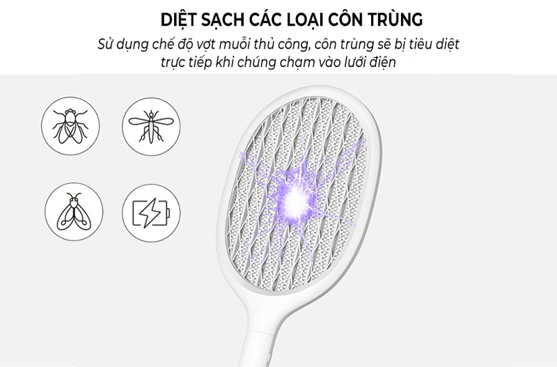 Vợt điện bắt muỗi thông minh Xiaomi Solove P1 - Red 1 Vợt điện bắt muỗi thông minh Xiaomi Solove P1