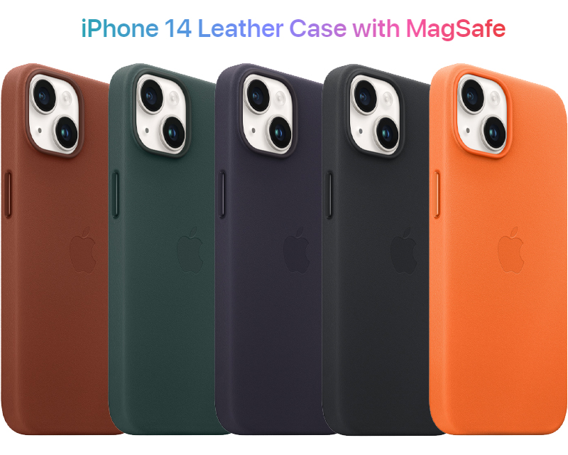 APPLE LEATHER CASE WITH MAGSAFE FOR IPHONE 14 - ORANGE 1 Leather Case for iPhone 14