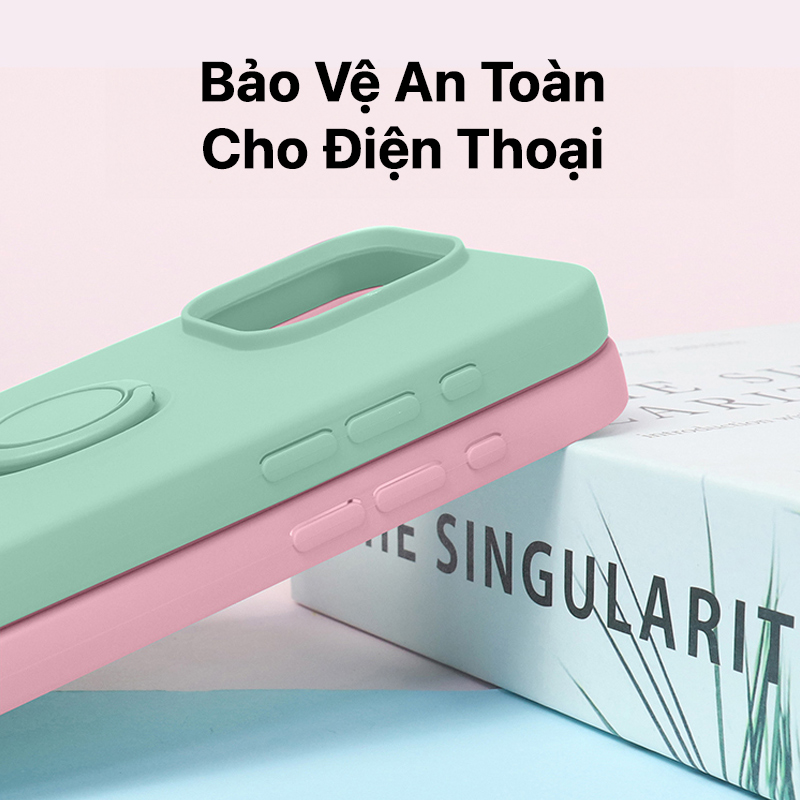 Case Mipow Ring Stand TPU Leather Case For iPhone 15 Pro Max 6.7 Inch 2023 - Black 3 Mipow Ring Stand TPU Leather