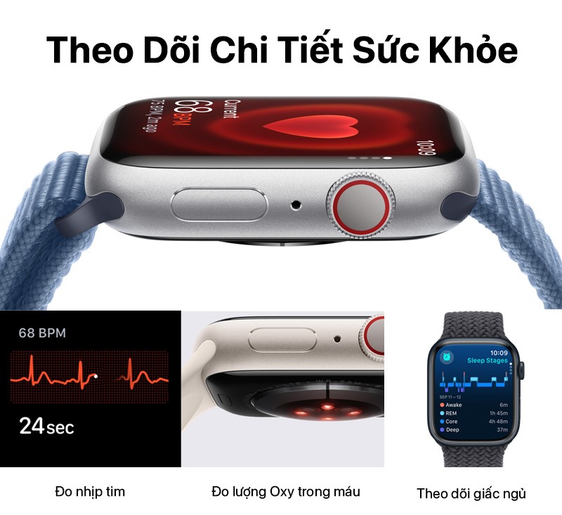 Apple Watch Series 9 GPS 45MM Aluminum Case with Sport Band 8 Apple Series 9