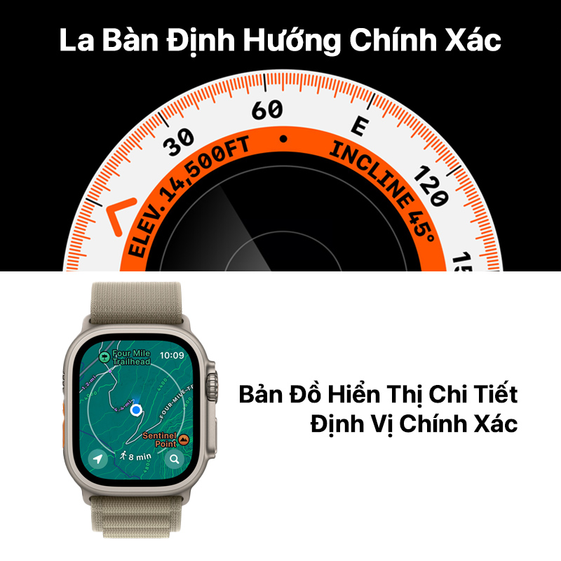 Apple Watch Ultra 2 GPS + Cellular 49MM Black Titanium - Ice Blue Ocean Band 15 Apple Watch Ultra 2 2024