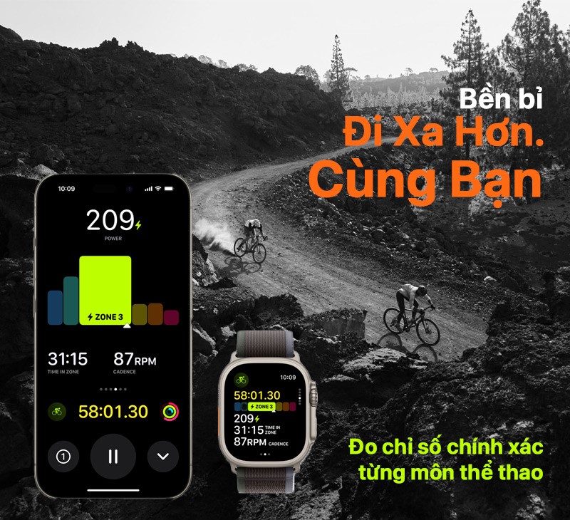 Apple Watch Ultra 2 GPS + Cellular 49MM Black Titanium - Ice Blue Ocean Band 14 Apple Watch Ultra 2 2024