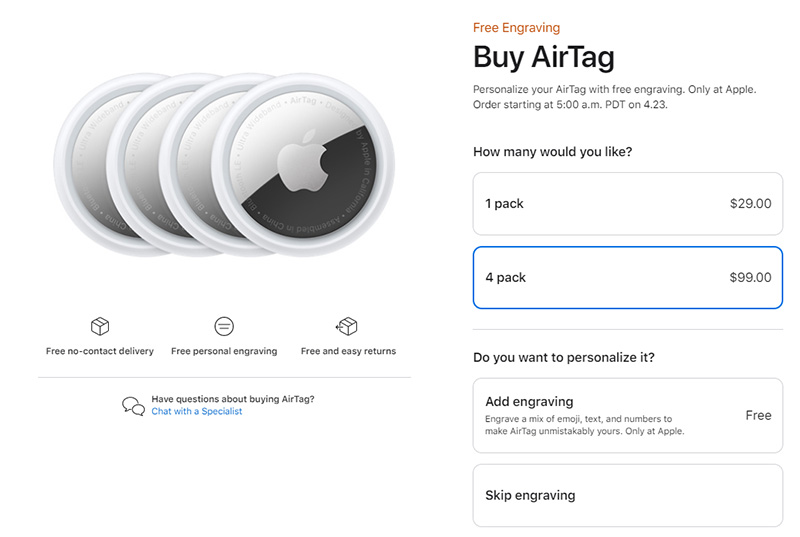 Apple AirTag (4 Pack) 8 AirTag là gì