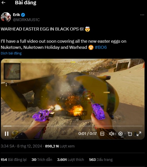 Người chơi CoD: Black Ops 6 Khám Phá Ra Quả Trứng Phục Sinh Nuke Kết Thúc Trò Chơi 3 black ops 6 01