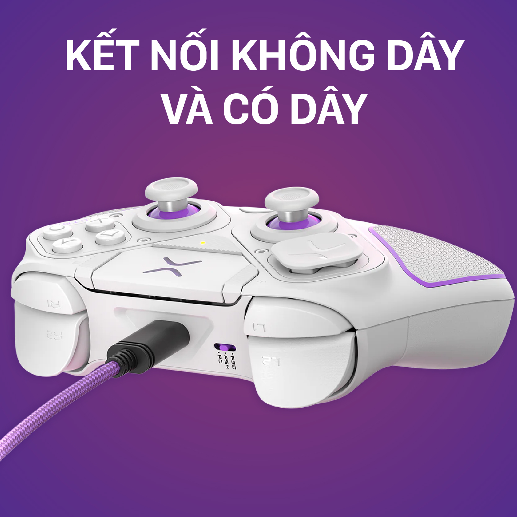 Victrix Pro BFG Wireless Controller for PS5, PS4 & PC - White 2 ps5 victrix pro wireless controller%20 white 04
