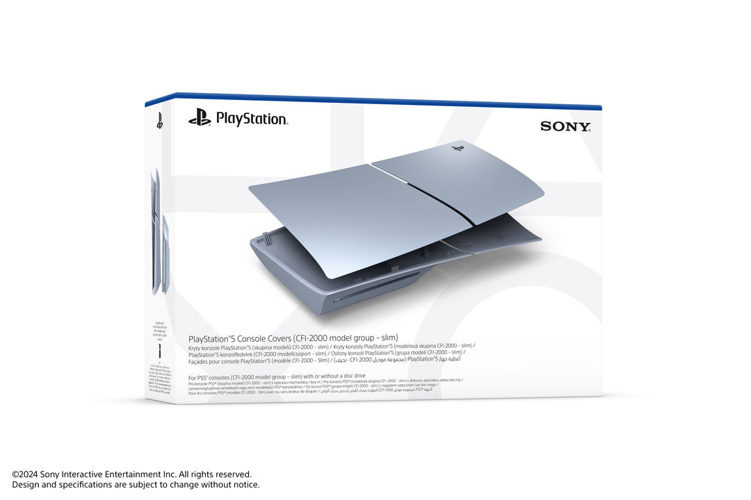 Ốp bọc máy PS5 Slim Digital Cover Plate - Black 2 Ốp bọc máy PS5 Slim Cover - Sterling Silver - CFI-ZCS2G 08 - Chính Hãng