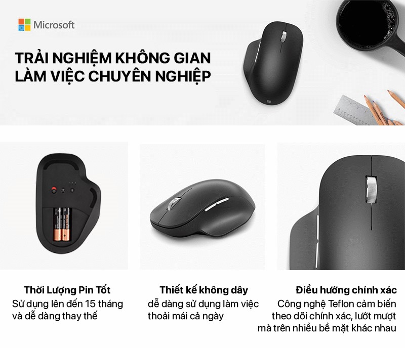 Microsoft Bluetooth Ergonomic Mouse - Black 1 microsoft bluetooth ergonomic mouse black 01